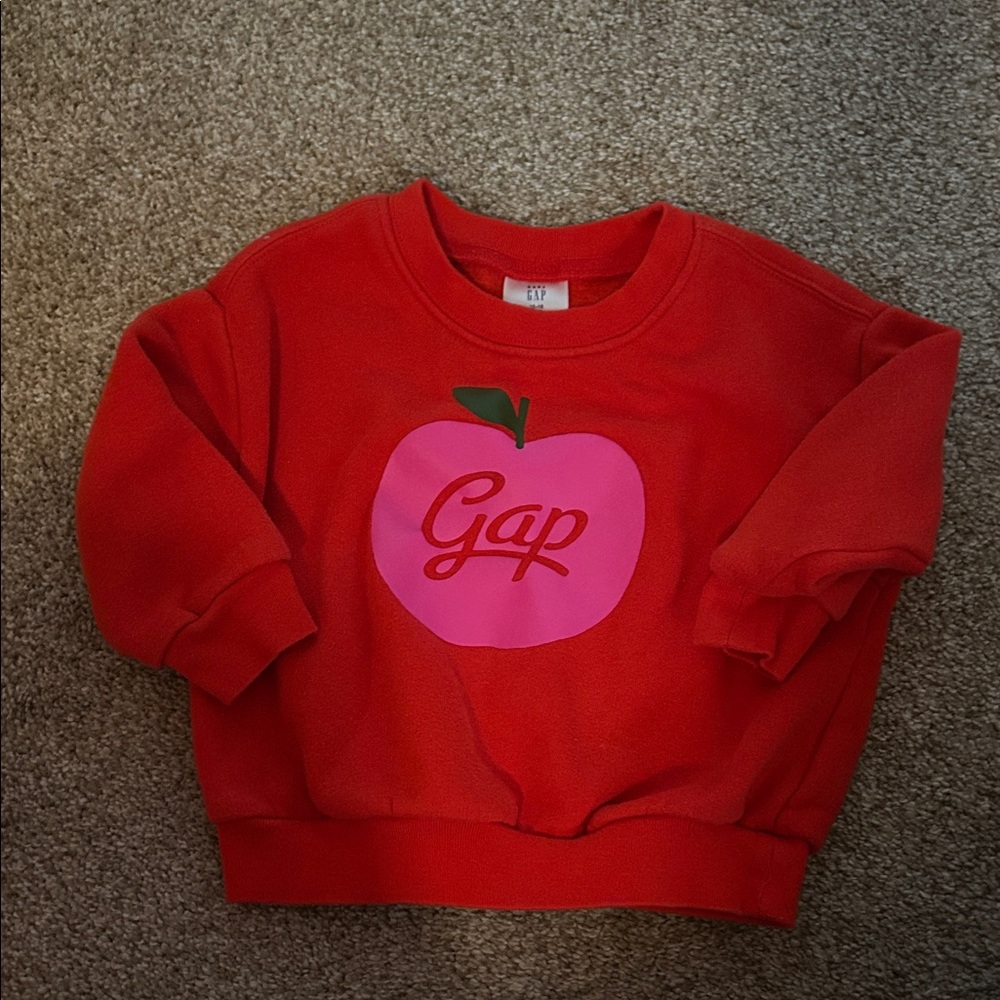 GAP Kids Red Apple Graphic Sweatshirt